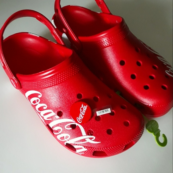 (New) RARE Crocs Coca Cola Classic Clogs & Coca Cola Bottle Cap Jibbitz (W10/M8) - Picture 4 of 12
